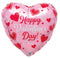 PINK ARROW "HAPPY VALENTINE'S DAY" 45CM (18") HEART WITH RIBBON